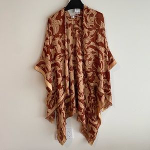 NWT Ecote Urban Outfitters Terra-cotta Cape Shawl